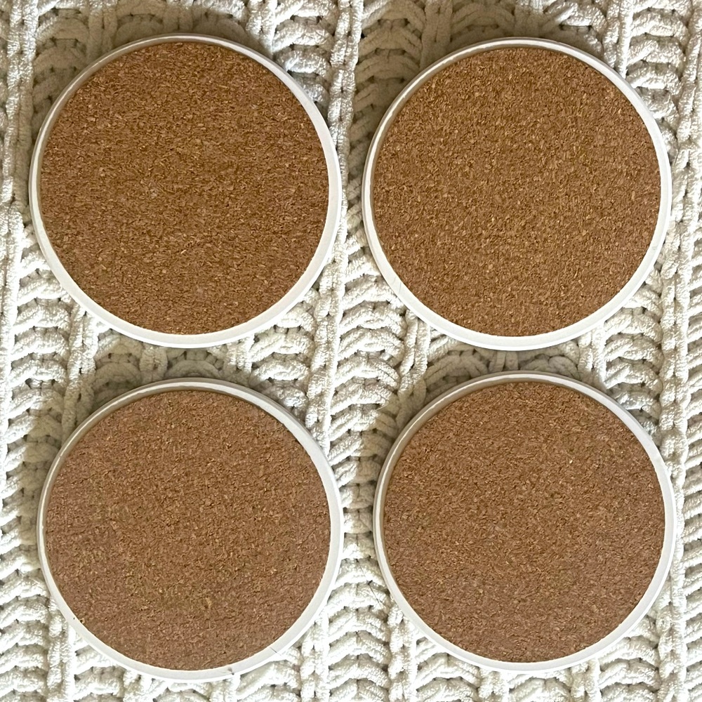 🌿Set of Four New Ceramic Circle Home House Coasters Potted Plants Pothos (x4)🌿 - Picture 2 of 3